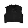 "Wake up. Thank God. Get to Work" Boxy Tank Top