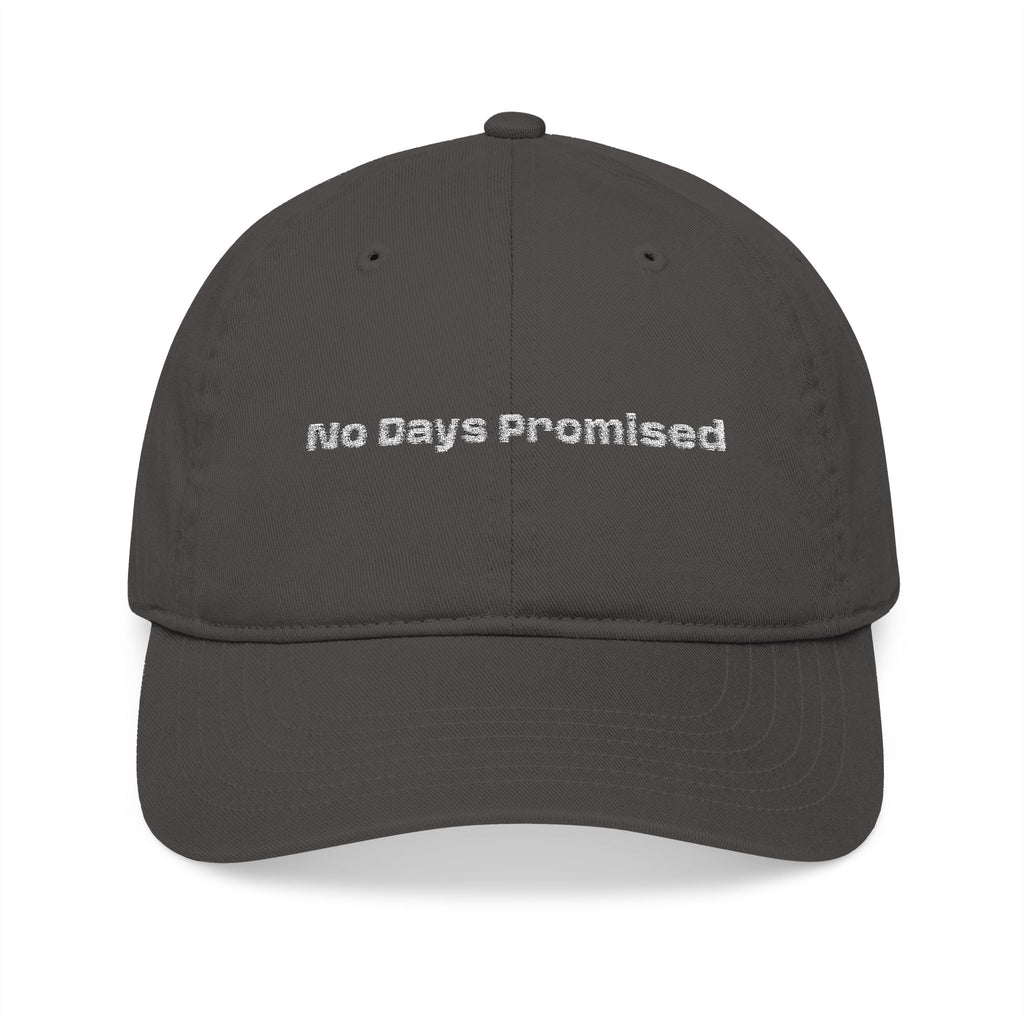 Embroidered 'No Days Promised' Organic Baseball Cap